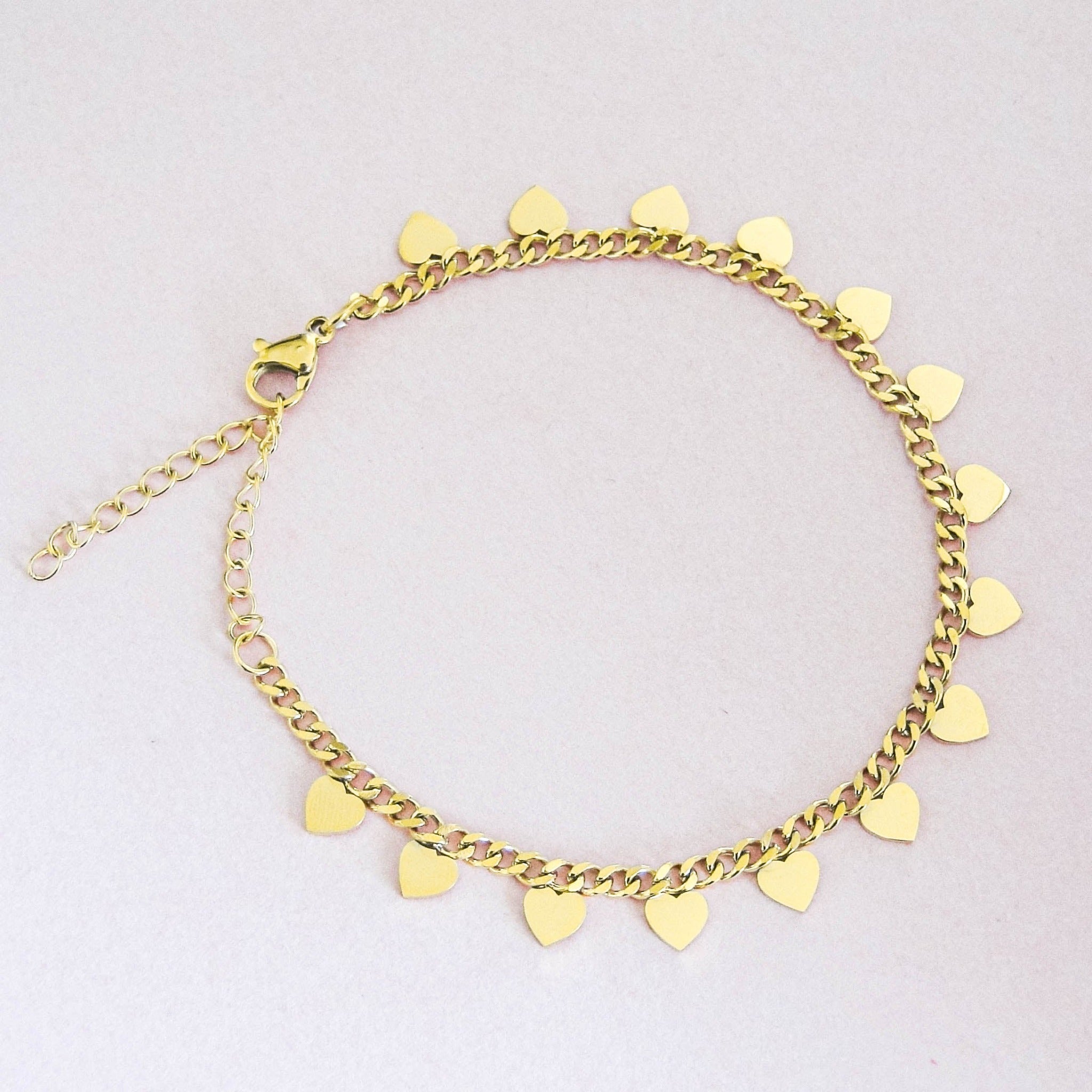 Pulsera Corazón Dorado