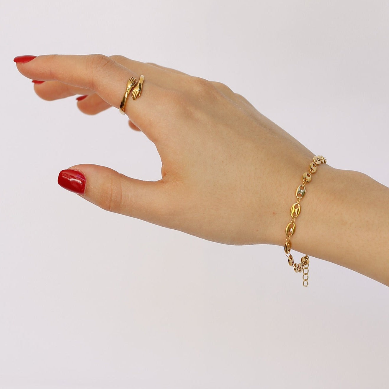 Pulsera Eslabón Acero Dorado